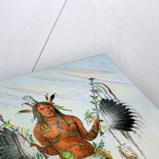 Mandan Medicine Man Mah-to-hah 'Old Bear', 1832-39 by George Catlin