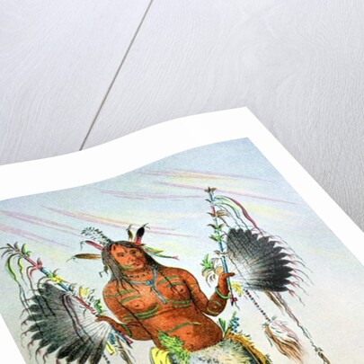 Mandan Medicine Man Mah-to-hah 'Old Bear', 1832-39 by George Catlin