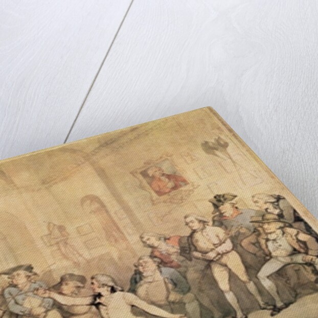 Angelo's Fencing Room, pub. 1787 by Thomas Rowlandson