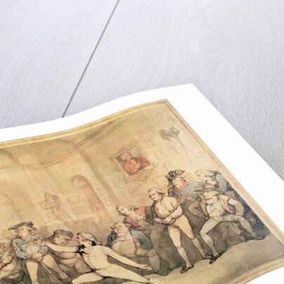 Angelo's Fencing Room, pub. 1787 by Thomas Rowlandson