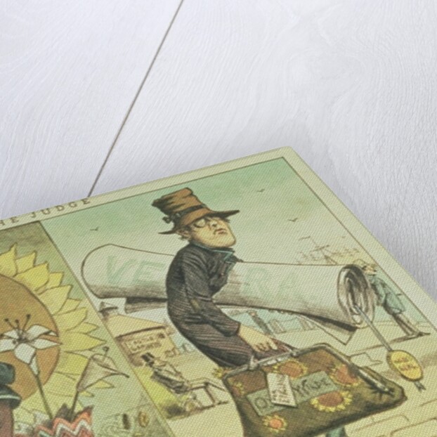 The Judge: a thing of beauty not a joy forever, caricature of Oscar Wilde, pub. in New York, 1883 by Anonymous