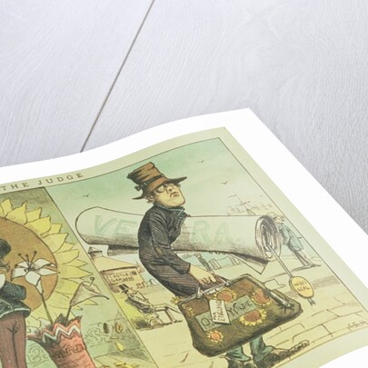 The Judge: a thing of beauty not a joy forever, caricature of Oscar Wilde, pub. in New York, 1883 by Anonymous
