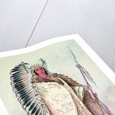 Sioux chief, 'The Black Rock' by George Catlin