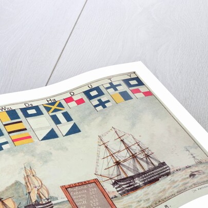 Nelson's signal at Trafalgar in 1805 by Walter William May