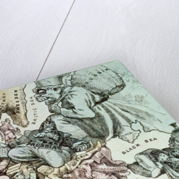 Comic map of Europe by Frederick Rose, c.1870 by English School