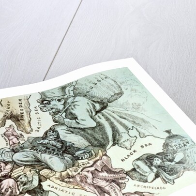 Comic map of Europe by Frederick Rose, c.1870 by English School