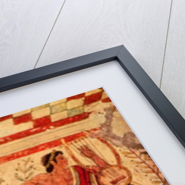 Etruscan musicians, copy of a 5th century BC fresco in the Tomb of the Leopard at Tarquinia by Etruscan Etruscan