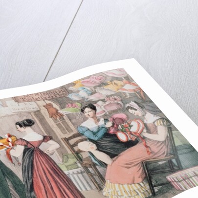 At the Milliners, printed by Charles Joseph Hullmandel by John James Chalon