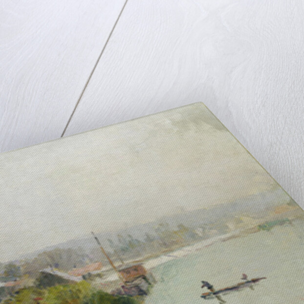 Le Seine au Bas-Meudon, Temps de neige, 1900 by Albert-Charles Lebourg