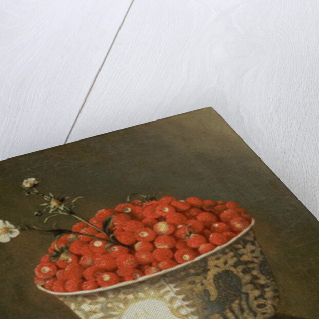 Still Life with Wild Strawberries in a Chinese Bowl by Adrian Coorte