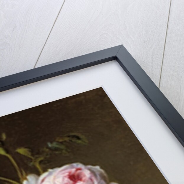 Roses in a Glass Vase on a Ledge by Cornelis van Spaendonck