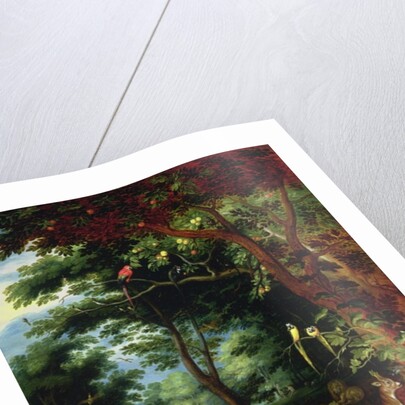 Paradise scene with Adam and Eve by Jan the Younger Brueghel