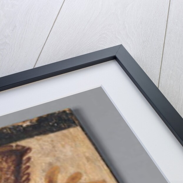 Panel with Painted Image of Serapis wearing a gold Kalathos crown, 180-200 AD by Roman Period Egyptian