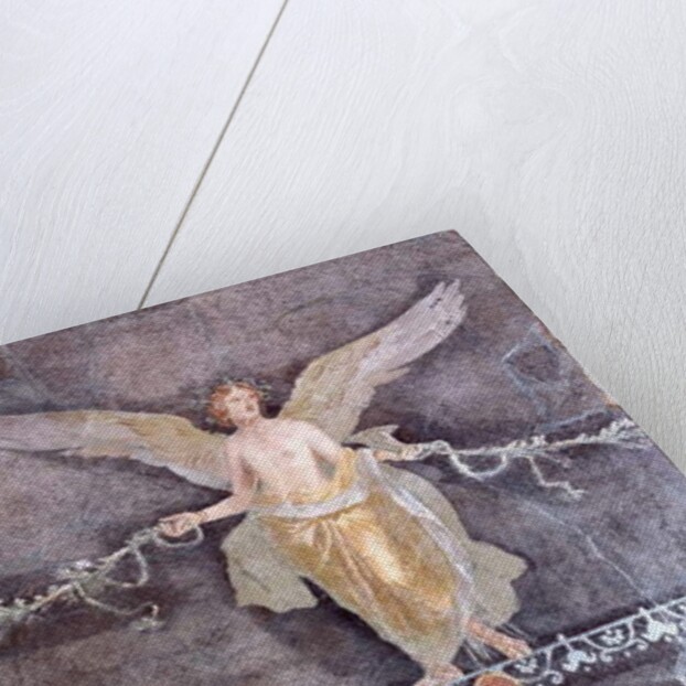 Wall fragment with winged Female on Black Ground, c. 70 by Roman