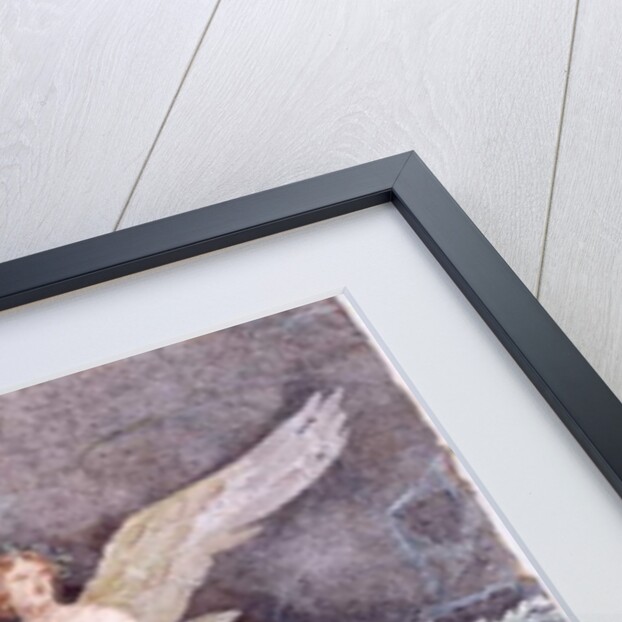Wall fragment with winged Female on Black Ground, c. 70 by Roman