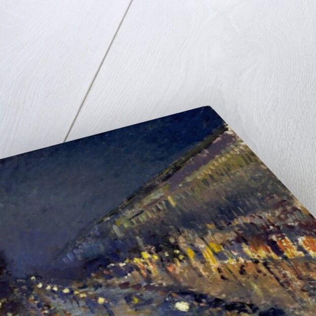 The Boulevard Montmartre at Night, 1897 by Camille Pissarro