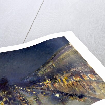 The Boulevard Montmartre at Night, 1897 by Camille Pissarro