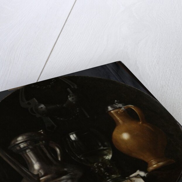 Emblematic Still Life with Flagon, Glass, Jug and Bridle, 1614 by Johannes Torrentius