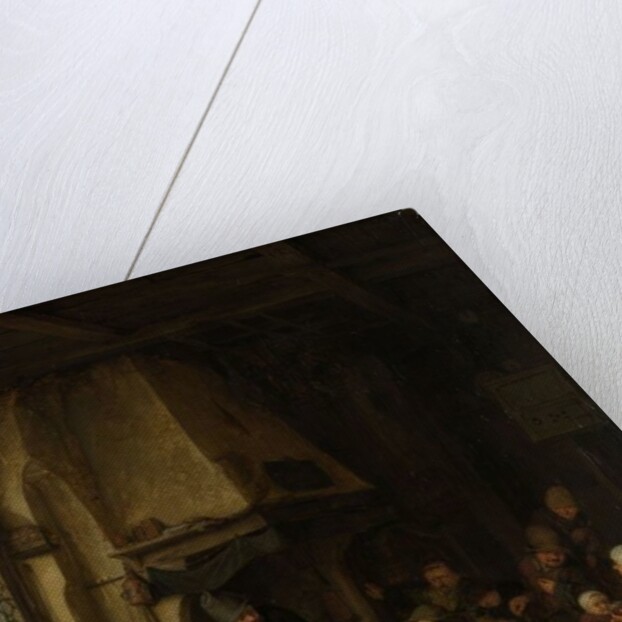 ‘The Skaters’: Peasants in an Interior, 1650 by Adriaen Jansz. van Ostade