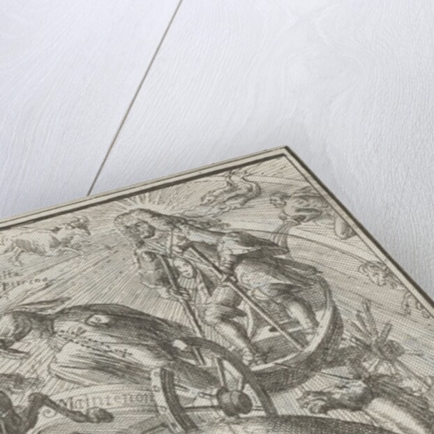 Caricature depicting Louis XIV as Apollo in his chariot, 1701 by Romeyn de Hooghe