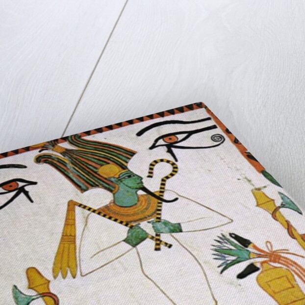 Osiris from the Tomb of Sennedjem, c.1290 BC by Egyptian 19th Dynasty