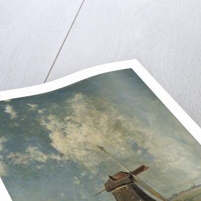 A Windmill on a Polder Waterway, known as In the Month of July, c.1889 by Paul Joseph Constantin Gabriel