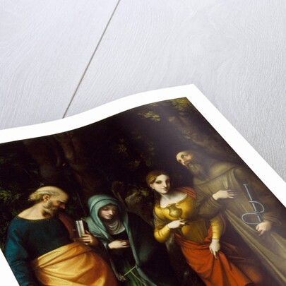 Saints Peter, Martha, Mary Magdalen, and Leonard, c.1515-7 by Correggio