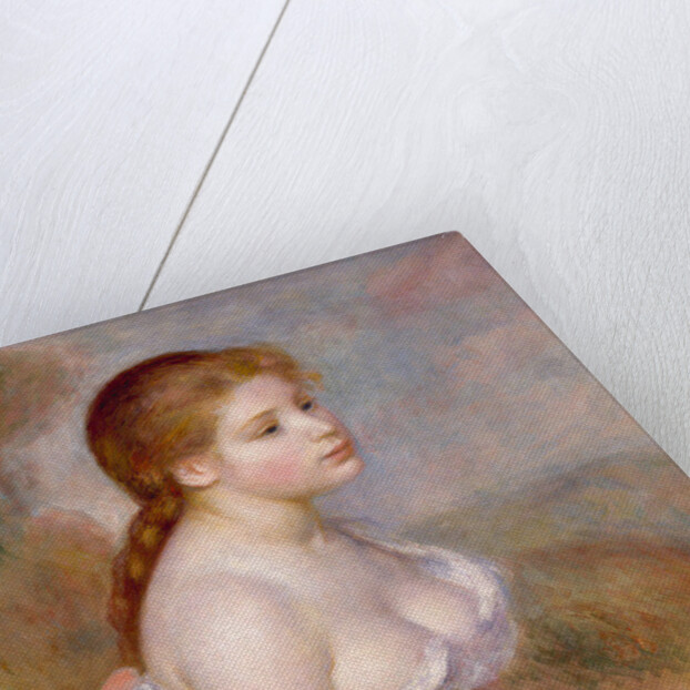 A Young Girl with Daisies, 1889 by Pierre Auguste Renoir