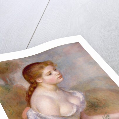 A Young Girl with Daisies, 1889 by Pierre Auguste Renoir