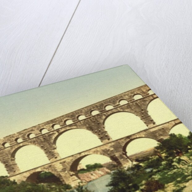 Roman bridge over the Gard, constructed by Agrippa, Nîmes, France, c.1890-c.1900 by Anonymous