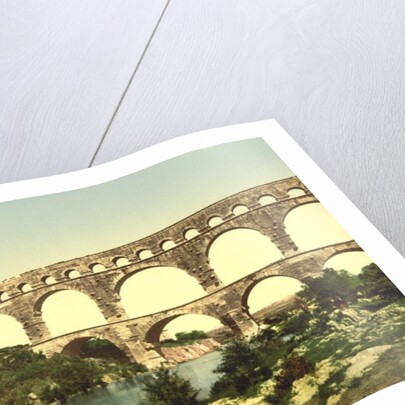 Roman bridge over the Gard, constructed by Agrippa, Nîmes, France, c.1890-c.1900 by Anonymous