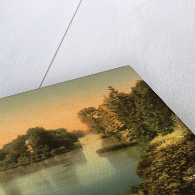 Bois du Boulougne, the lake, Paris, France, c.1890-1900 by Anonymous