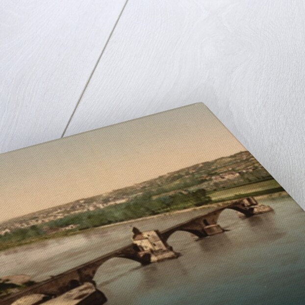 General view and Benezech or Benezet Bridge, Avignon, Provence, France, c.1890-c.1900 by Anonymous