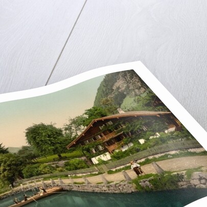 Brienz Lake, chalet on the lake, Bernese Oberland, Switzerland, c.1890-c.1900 by Anonymous