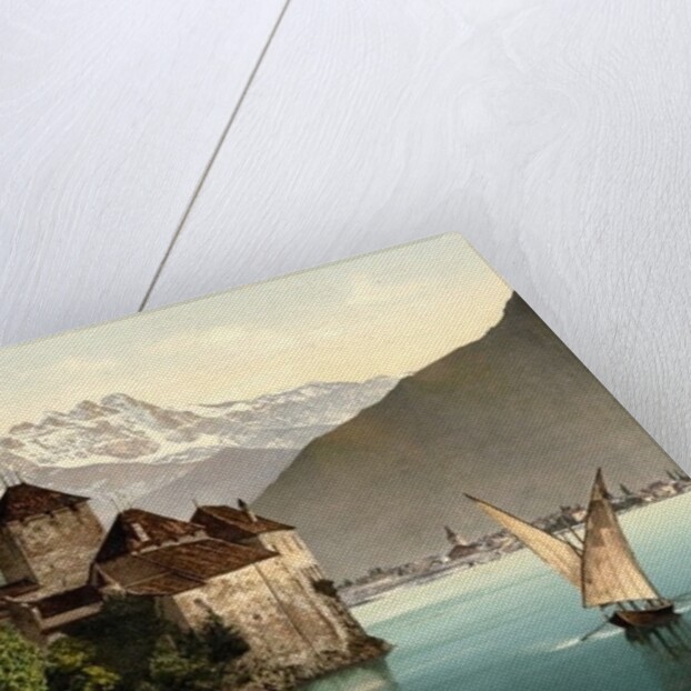 Chillon Castle, and Dent du Midi, Geneva Lake, Switzerland, c.1890-c.1900 by Anonymous