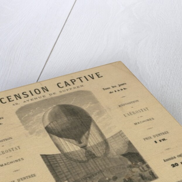 Broadside announcing a captive balloon ascension during the Paris Exposition of 1867 by Anonymous