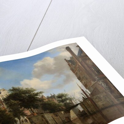 Amsterdam City View with Houses on the Herengracht and the old Haarlemmersluis, c.1670 by Jan van der Heyden