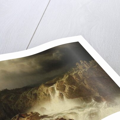 Rocky Landscape with Waterfall in Smaland, 1859 by Marcus Larson