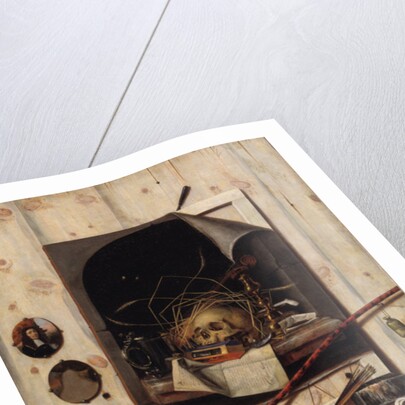 Trompe l'oeil with Studio Wall and Vanitas Still Life, 1668 by Cornelis Norbertus Gijsbrechts