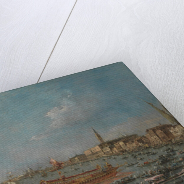 The Bucintoro Festival of Venice. The Bacino di S. Marco with the 'Bucintoro', the Doge's State Barge, on Ascension Day, 1780-93 by Francesco Guardi