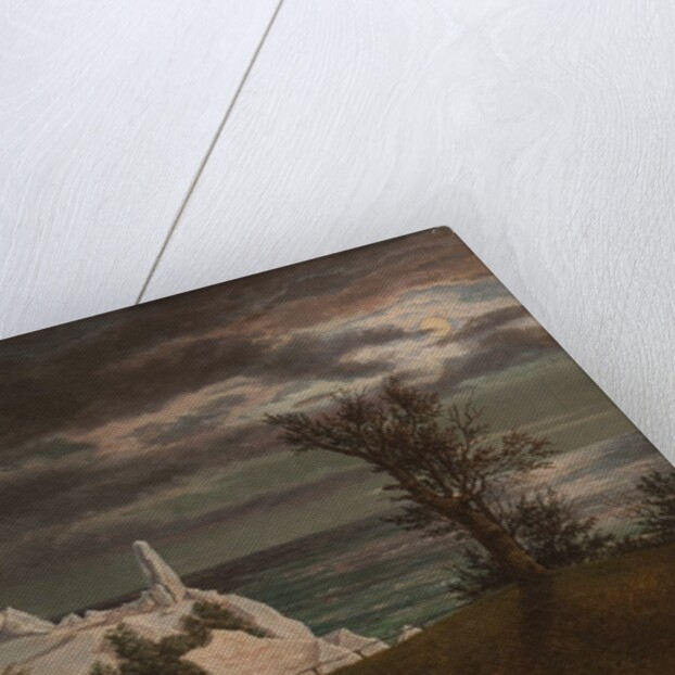 The Summer Spire on the Cliffs of the Island Møn. Moonlight, 1831 by Frederik Hansen Sodring