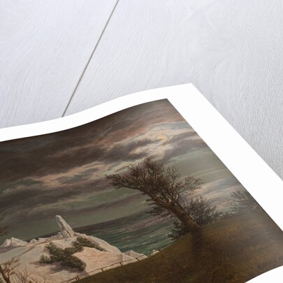 The Summer Spire on the Cliffs of the Island Møn. Moonlight, 1831 by Frederik Hansen Sodring