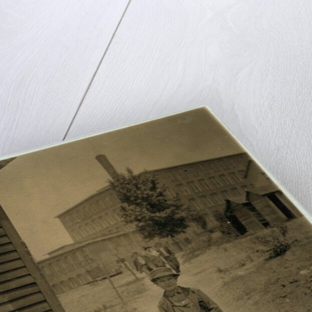 12 year old Eddie Norton, makes about 40 cents a day as a sweeper at Saxon Mill, Spartanburg, North Carolina, 1912 by Lewis Wickes Hine