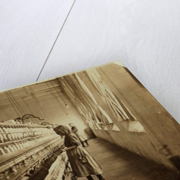 Sadie Pfeifer, only 4 feet tall, has worked for 6 months at Lancaster Cotton Mills, South Carolina, 1908 by Lewis Wickes Hine