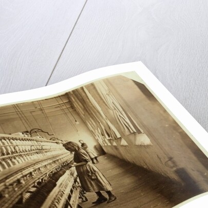 Sadie Pfeifer, only 4 feet tall, has worked for 6 months at Lancaster Cotton Mills, South Carolina, 1908 by Lewis Wickes Hine