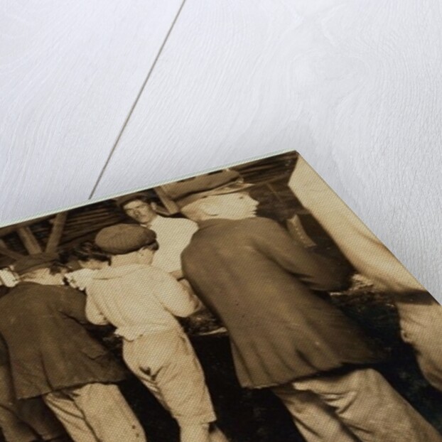 Shrimp pickers, including 8 year old Max, at Dunbar, Lopez, Dukate Co, Biloxi, Mississippi, 1911 by Lewis Wickes Hine