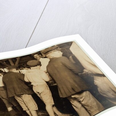 Shrimp pickers, including 8 year old Max, at Dunbar, Lopez, Dukate Co, Biloxi, Mississippi, 1911 by Lewis Wickes Hine