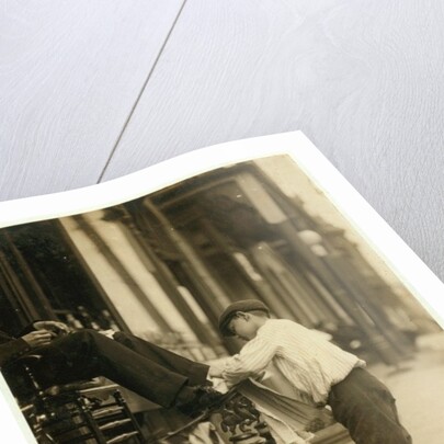 Michael Mero, 2 West 4th St. Bootblack, 12 years of age, working one year of own volition by Lewis Wickes Hine