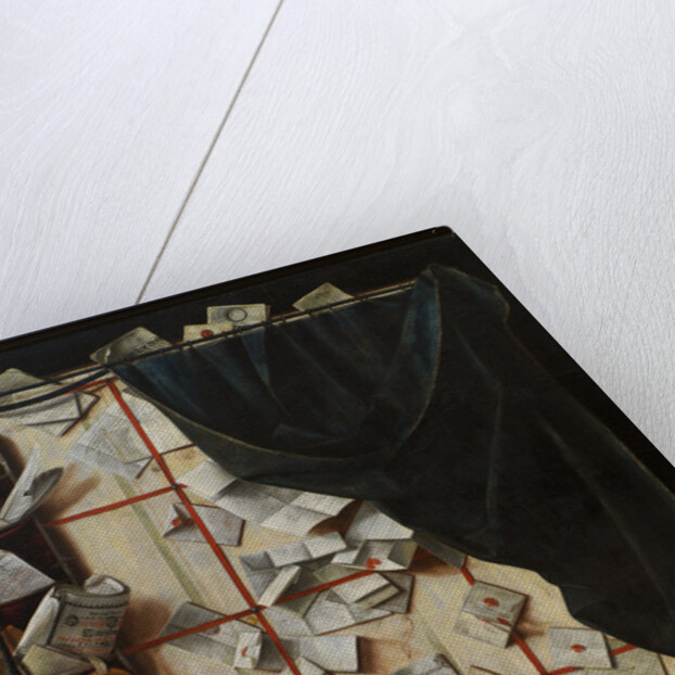 Trompe l'oeil. Board Partition with Letter Rack and Music Book, 1668 by Cornelis Norbertus Gijsbrechts