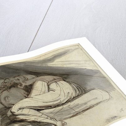 Woman Sitting, Curled up, after 1778 by Henry Fuseli